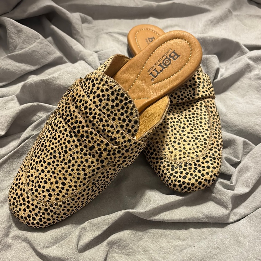 Born Women's Leopard Print Loafers